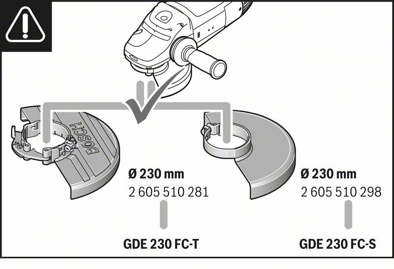 Capot de protection intégral pour meuleuses angulaires de 230 mm Bosch 1600A003DL