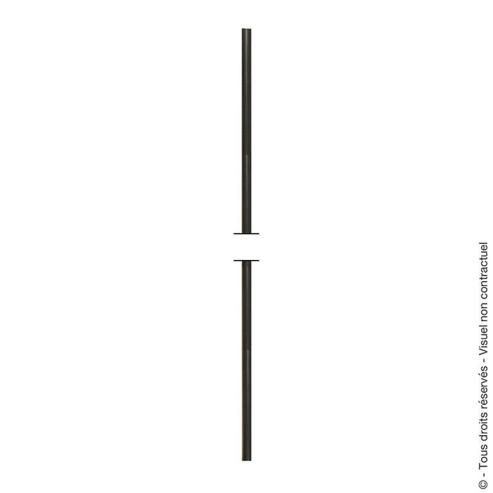 Tringle espagnolette rainure D14mm 1270 droit noir - 0262101