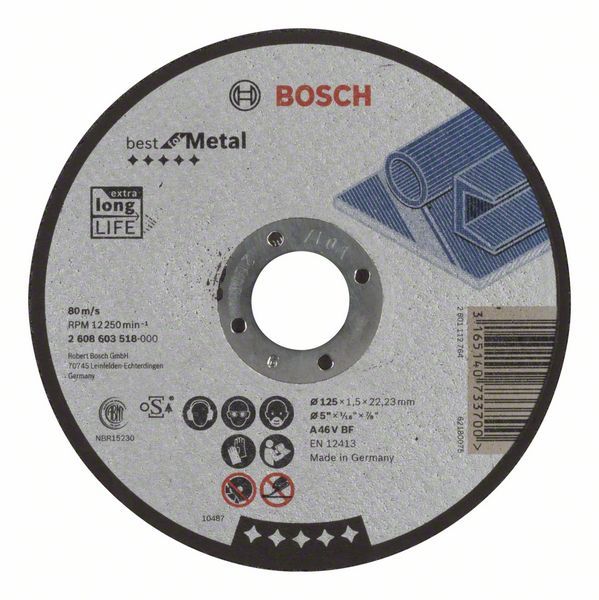 Disque à tronçonner à moyeu plat Best for Metal Bosch 2608603518