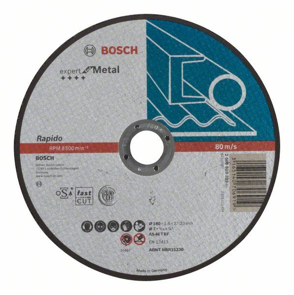 Disque à tronçonner à moyeu plat Expert for Metal - Rapido Bosch 2608603399
