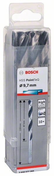 Foret hélicoïdal HSS PointTeQ 9,7 mm Bosch 2608577265