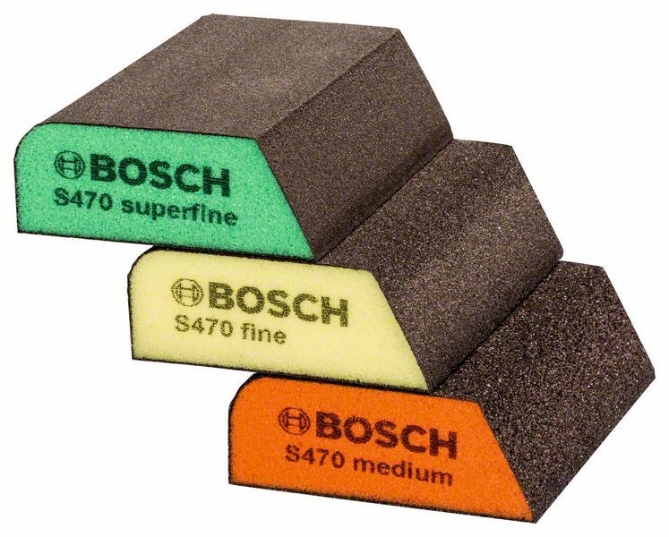 Set de 3 éponges abrasives Bosch 2608621252