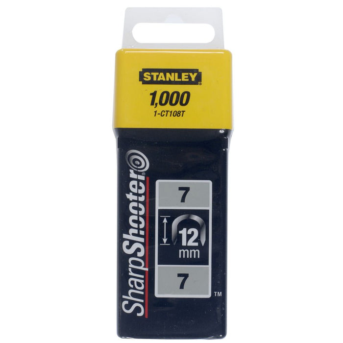 Agrafes Cavaliers Type 7 - Boite De 1000Pcs Cavaliers 12 mm - 1/2 Type 7 (1000) Stanley 1-CT108T