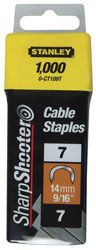 Agrafes Cavaliers Type 7 - Boite De 1000Pcs Cavaliers 12 mm - 1/2 Type 7 (1000) Stanley 1-CT108T