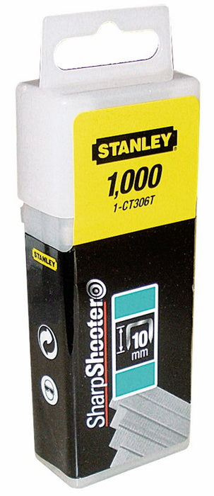 Agrafes Plates Pour Agrafeuse Cable Ct10 - Boite De 1000Pcs Plates 10 mm (1000 pcs) Stanley 1-CT306T