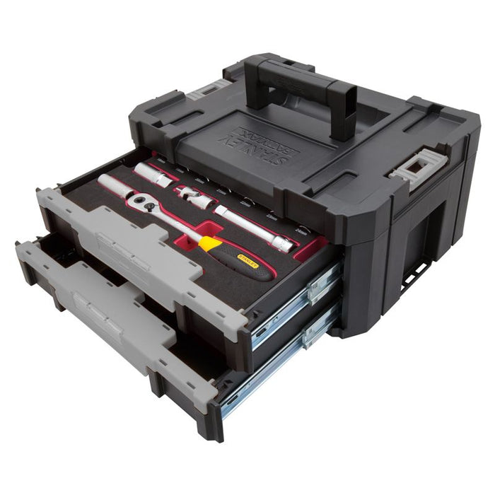 Module Mousse Tstak Cliquets/Douilles 1/2" - 20 Pcs 20 pièces - 1/2" - compatible tout tiroir TSTAK Stanley FMHT0-74297