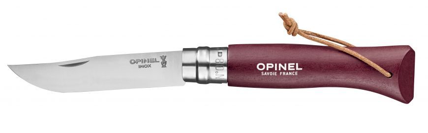 Couteau N08 Opinel Baroudeur Grenat - 002213
