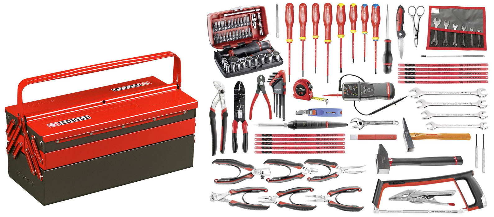 Sélection électronique 101 outils - boîte à  outils métal 2050.E17 Facom