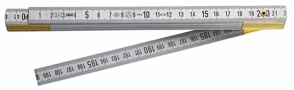 Mètre pliant Duralumin Classe III 2 mètres - 10 branches DELA.626.00 Facom