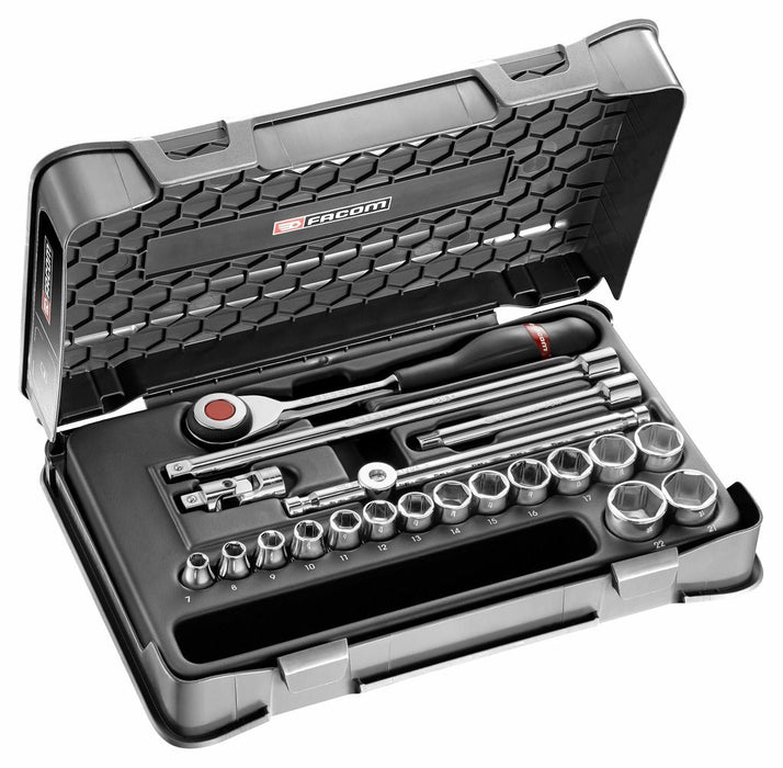 Jeu de 20 pièces, douilles 3/8 6 pans métriques - J.360 J.360-3P6 Facom"