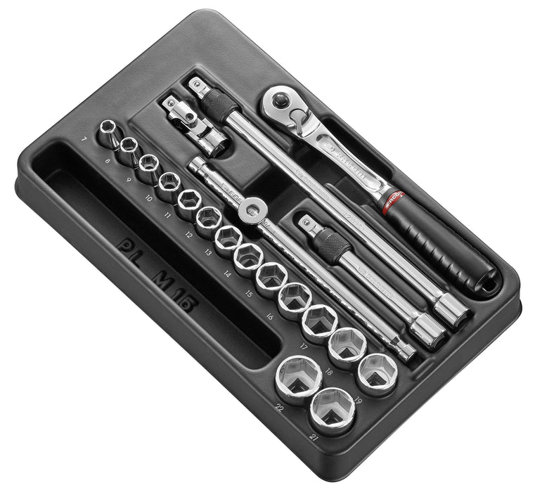 Module douilles 3/8 6 pans métriques - 20 pièces - JL.171 MOD.JL171-36 Facom"