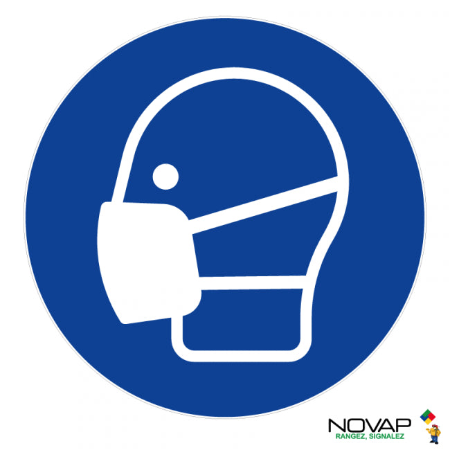 Panneau rigide ø300mm "Masque obligatoire"