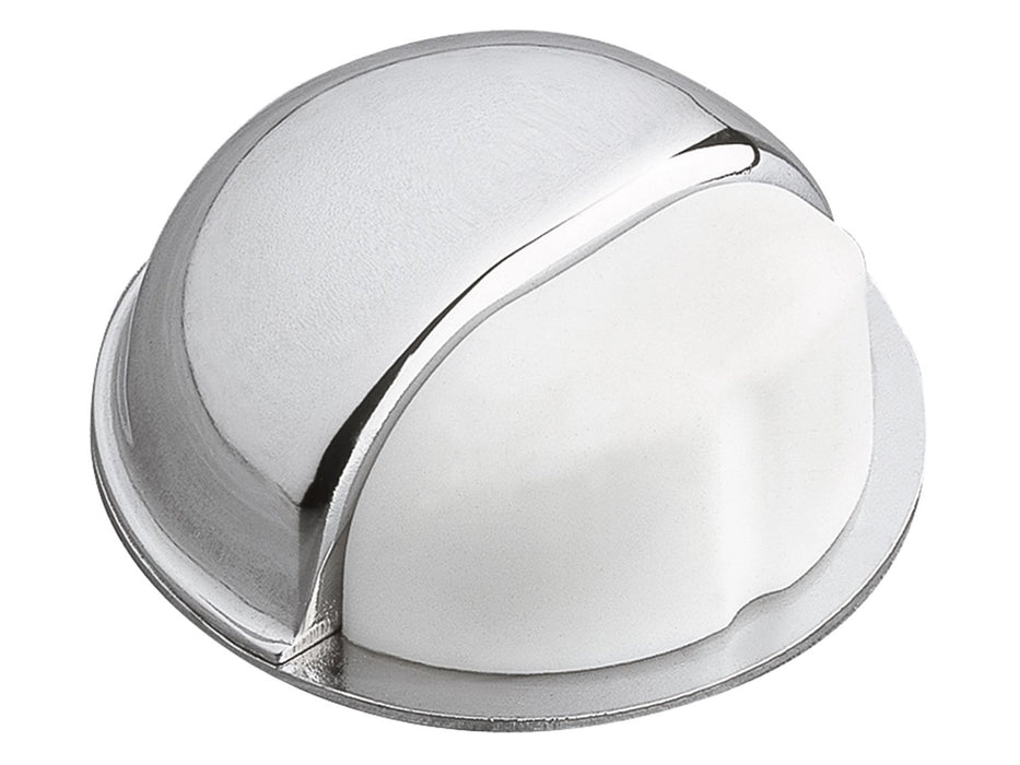 Butoir de porte / butée de porte adhésif finition chromé brillant en acier Ø50 x 22 mm - AMIG5987
