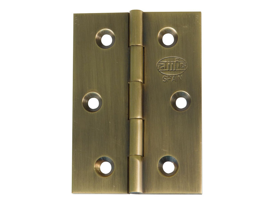 Charnière fixée en laiton, avec bord carré, et sans tête. 5809