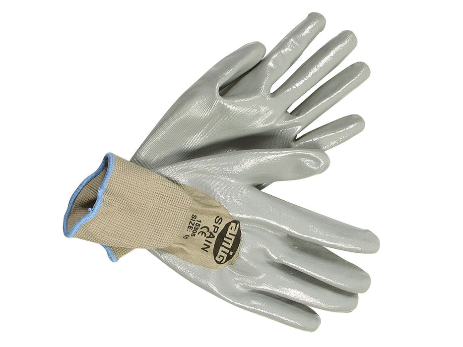 Gant mixte en nitrile gris sur nylon gris avec revêtement su 15860