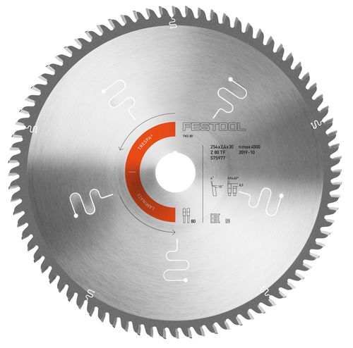 Lame de scie spéciale 254x2,4x30 TF80 L Festool 575977