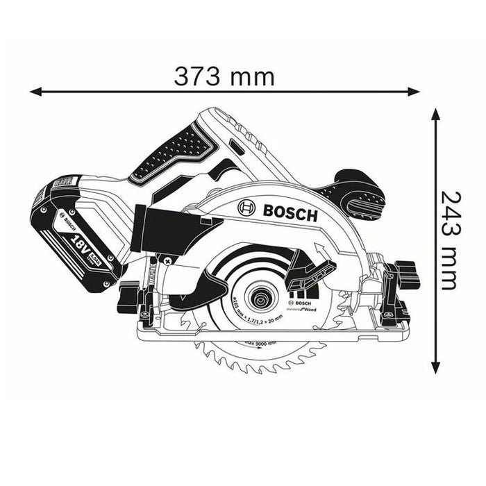 Scie circulaire sans fil GKS 18V-57G ø165mm Bosch 06016A2101