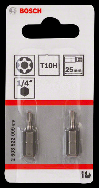 2X Security Torx T10H Bosch 2608522009